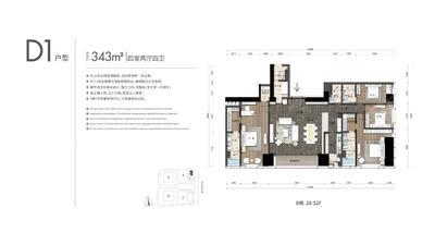 4室2厅 343㎡