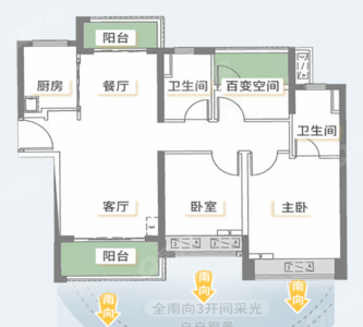 3室2厅 99㎡